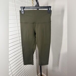lululemon athletica Olive Green High-Rise Capri Leggings